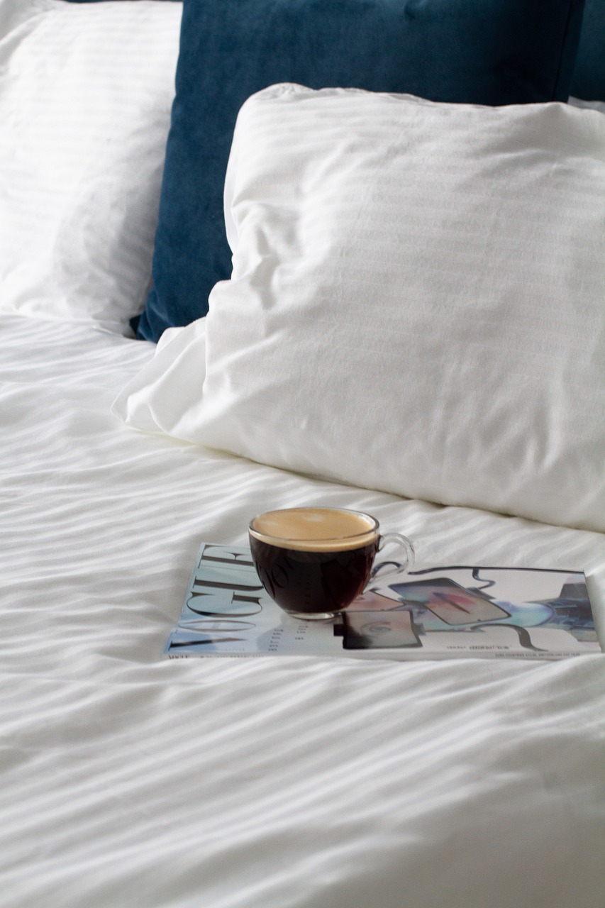 coffee, breakfast, bed